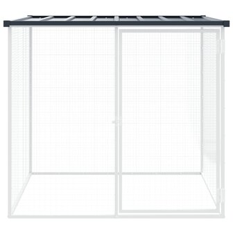Kippenhok met dak 103x98x90 cm gegalvaniseerd staal antraciet 3
