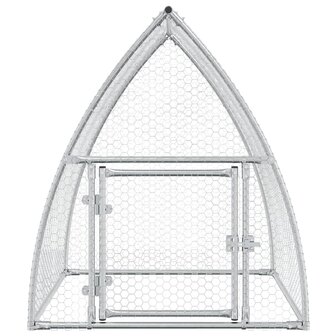 Kippenhok 100x105x120 cm gegalvaniseerd staal zilverkleurig 5