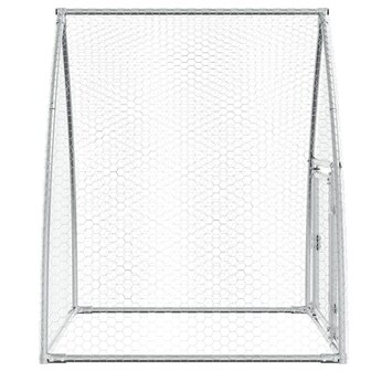 Kippenhok 100x105x120 cm gegalvaniseerd staal zilverkleurig 6