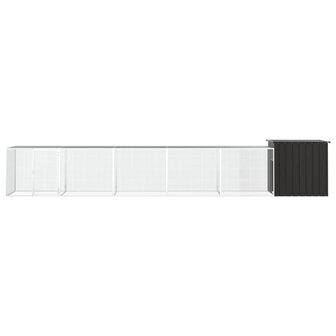 Kippenhok 600x91x100 cm gegalvaniseerd staal antracietkleurig 3
