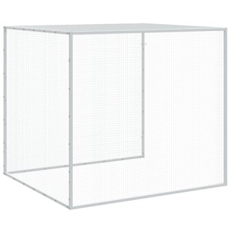 Kippenhok met dak 203x98x90 cm gegalvaniseerd staal antraciet 7
