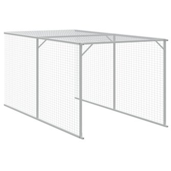 Kippenhok met ren 117x813x123 cm gegalvaniseerd staal antraciet 7