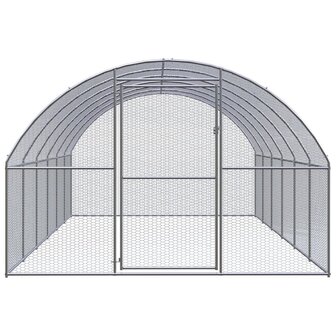 Kippenren 3x6x2 m gegalvaniseerd staal 2