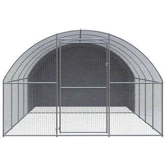 Kippenren 3x4x2 m gegalvaniseerd staal 2