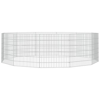 Konijnenkooi met 12 panelen 54x60 cm gegalvaniseerd ijzer 4