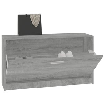 Schoenenbank 80x24x45 cm bewerkt hout grijs sonoma eikenkleur 4