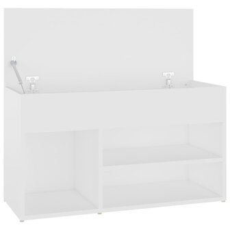 Schoenenbank 80x30x45 cm bewerkt hout wit 7