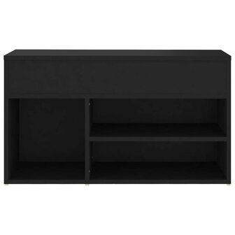 Schoenenbank 80x30x45 cm bewerkt hout zwart 5