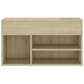 Schoenenbank 80x30x45 cm bewerkt hout sonoma eikenkleurig 5