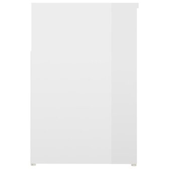 Schoenenbank 80x30x45 cm bewerkt hout hoogglans wit 6
