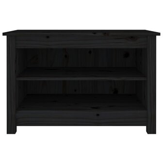 Schoenenbank 70x38x45,5 cm massief grenenhout zwart 3