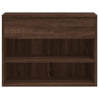 Schoenenbank 60x30x45 cm bewerkt hout bruin eikenkleur 5