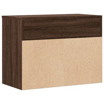 Schoenenbank 60x30x45 cm bewerkt hout bruin eikenkleur 7