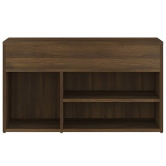 Schoenenbank 80x30x45 cm bewerkt hout bruin eikenkleur 6
