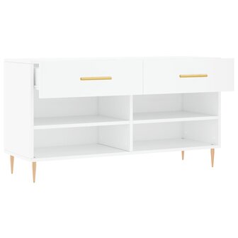 Schoenenbank 102x35x55 cm bewerkt hout wit 5