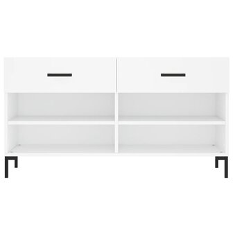 Schoenenbank 102x35x55 cm bewerkt hout wit 6