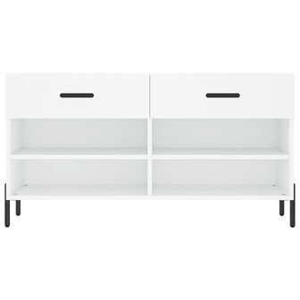 Schoenenbank 102x35x55 cm bewerkt hout wit 6