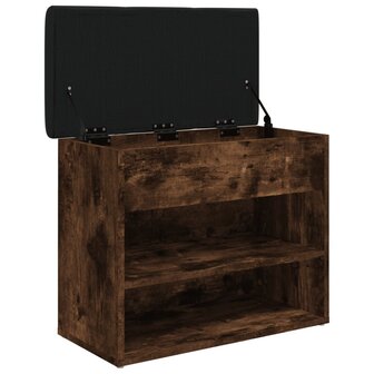 Schoenenbankje 62x32x50 cm bewerkt hout gerookt eikenkleurig 5