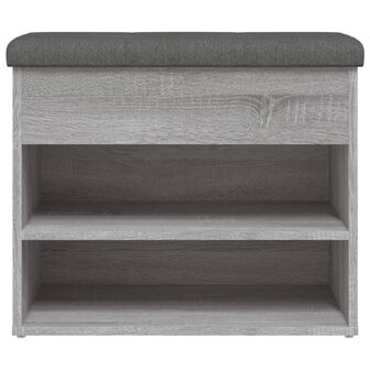 Schoenenbankje 62x32x50 cm bewerkt hout grijs sonoma 6