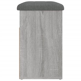 Schoenenbankje 62x32x50 cm bewerkt hout grijs sonoma 7