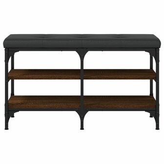 Schoenenbank 82x32x47 cm bewerkt hout bruin eikenkleur 5