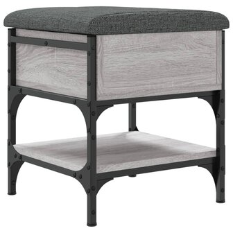 Schoenenbank 42x42x45 cm bewerkt hout grijs sonoma eikenkleurig 2