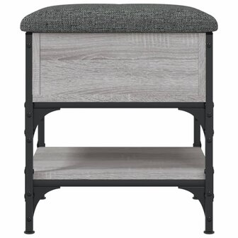Schoenenbank 42x42x45 cm bewerkt hout grijs sonoma eikenkleurig 6