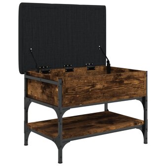 Schoenenbank 62x42x45 cm bewerkt hout gerookt eikenkleurig 5