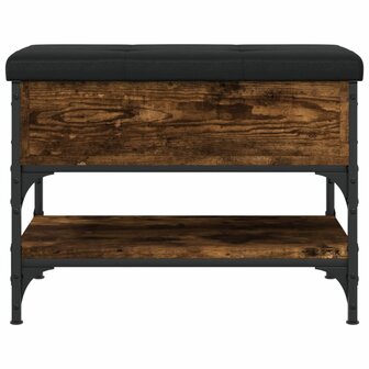 Schoenenbank 62x42x45 cm bewerkt hout gerookt eikenkleurig 6