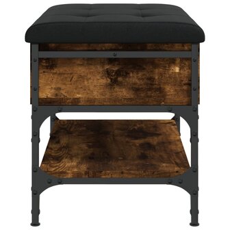 Schoenenbank 62x42x45 cm bewerkt hout gerookt eikenkleurig 7