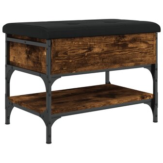 Schoenenbank 62x42x45 cm bewerkt hout gerookt eikenkleurig 8