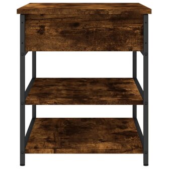 Schoenenbankje 70x42,5x50 cm bewerkt hout gerookt eikenkleurig 8