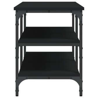 Schoenenbank 100x38,5x49 cm bewerkt hout zwart 6