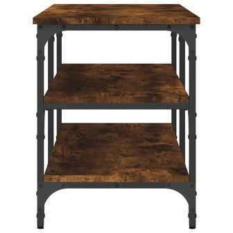 Schoenenbankje 100x38,5x49 cm bewerkt hout gerookt eikenkleurig 6
