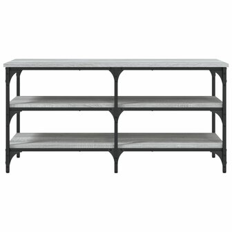 Schoenenbankje 100x38,5x49 cm bewerkt hout grijs sonoma 5