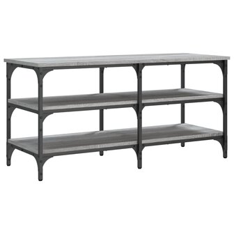 Schoenenbankje 100x38,5x49 cm bewerkt hout grijs sonoma 7