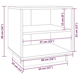 Nachtkastje 40x34x40 cm massief grenenhout honingbruin 8
