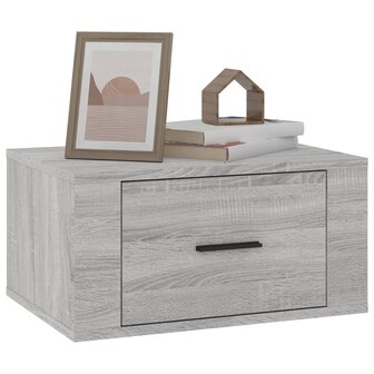Nachtkastje wandgemonteerd 50x36x25 cm grijs sonoma eikenkleur 4
