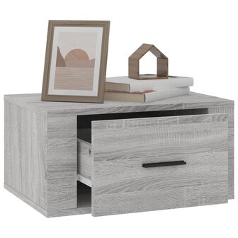 Nachtkastje wandgemonteerd 50x36x25 cm grijs sonoma eikenkleur 5