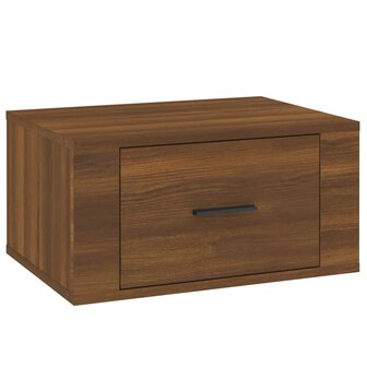 Nachtkastje wandgemonteerd 50x36x25 cm bruin eikenkleur 2