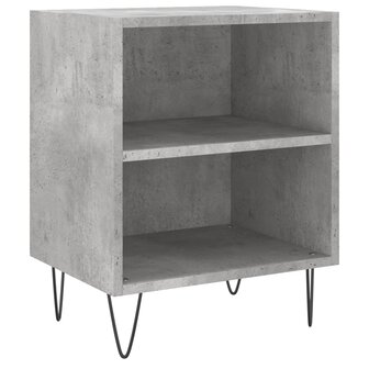 Nachtkastje 40x30x50 cm bewerkt hout betongrijs 2