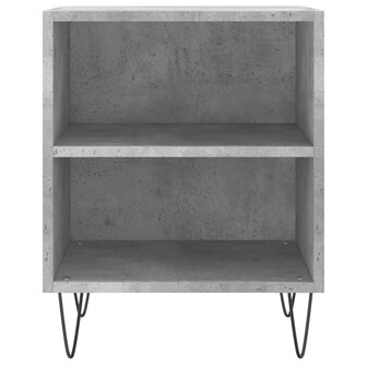 Nachtkastje 40x30x50 cm bewerkt hout betongrijs 4
