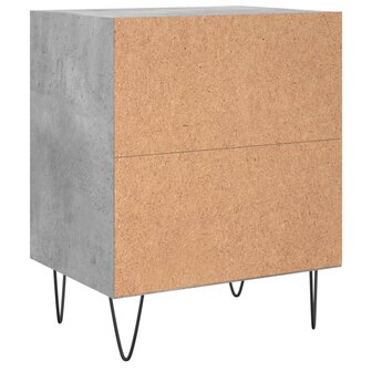 Nachtkastje 40x30x50 cm bewerkt hout betongrijs 6