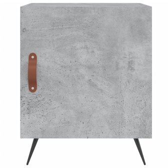 Nachtkastje 40x40x50 cm bewerkt hout betongrijs 4