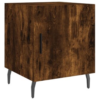 Nachtkastje 40x40x50 cm bewerkt hout gerookt eikenkleurig 2