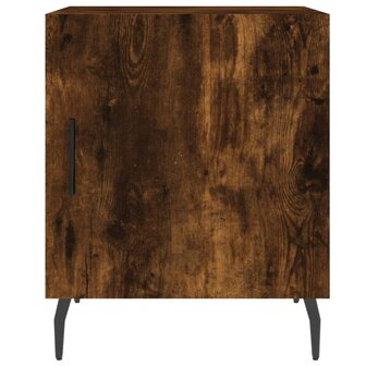 Nachtkastje 40x40x50 cm bewerkt hout gerookt eikenkleurig 6