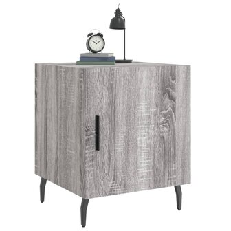 Nachtkastje 40x40x50 cm bewerkt hout grijs sonoma eikenkleurig 4