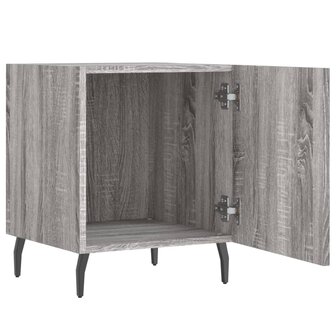 Nachtkastje 40x40x50 cm bewerkt hout grijs sonoma eikenkleurig 5
