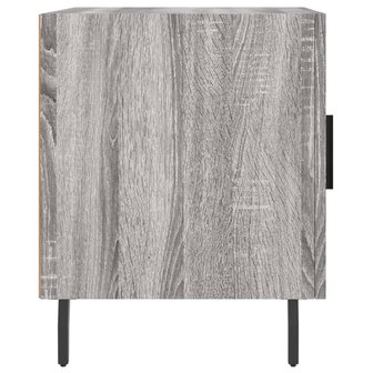 Nachtkastje 40x40x50 cm bewerkt hout grijs sonoma eikenkleurig 7