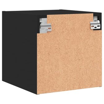 Nachtkastje met glazen deur 35x37x35 cm zwart 8